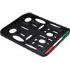 4R Quattroerre.it Quattroerre 16109 Portatarga Personalizzabile per Moto Tricolore Carbon