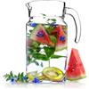 KADAX Brocca da Tavola in Vetro per Bevande Fredde, Caraffa Trasparente con Manico e Beccuccio per Servire Acqua, Succo, Limonata e Sangria (1.7 L)