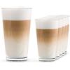 Sahm Tazze caffè vetro 300 ml - 6x tazza trasparente per caffè, cappuccino e latte macchiato lavabili in lavastoviglie - Tazze cappuccino trasparenti