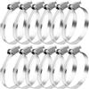 YFLeomry 12 fascette stringitubo in acciaio inox 40-60 mm, set di fascette stringitubo di alta qualità in acciaio inox, morsetti universali per acqua, aria, tubi del carburante