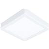 Eglo LED Lampada da soffitto Fueva 5, L x P 16 cm, lampada da soffitto a 1 fiamma in acciaio con superficie luminosa in plastica, lampada da soffitto bianca, LED luce neutra