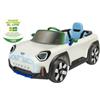 Globo Auto Elettrica Per Bambini Mini Aceman 12V con Batteria al Litio Radiocomandata Bianca