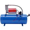 jiumxliu Compressore d'aria da officina, mobile, DC 12 V, motore a induzione, silenzioso, senza olio, senza manutenzione, 150 PSI, serbatoio da 6 l, 23 A