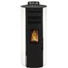 STUFE A PELLET ITALIA Boston 14 KW - Stufa ad Aria Ventilata Efficienza 89% Scalda 130m² Autonomia 15H Programmabile 5 Velocità e Potenze Garanzia 24 Mesi Bianco
