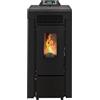 STUFE A PELLET ITALIA Niagara 9 KW - Stufa ad Aria Ventilata Efficienza 91% Scalda 80m² Autonomia 21H Programmabile 5 Velocità e Potenze Garanzia 24 Mesi Nero