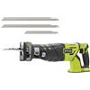 RYOBI Confezione RYOBI - Sega a sciabola senza spazzole R18RS7-0 - 18V OnePlus - senza batteria e caricabatterie - Set di 3 la