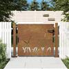Keyroto Cancello Giardino Esterno Cancello Ferro Battuto Cancello da Giardino in Acciaio Corten Design Erba 105x105 cm