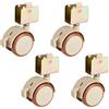 JIAOLUN123 Rotelle per Mobili con Aggancio a U Rotelle Girevoli,Ruote con Freno Ruote per Lettini per Bambini,Silenziose,Adatte per Lettino per Bambini Rotelle Piroettanti Ruote Pivontanti (20mm)