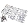 MroMax Hasp Staple Lucchetto Chiusura,94mm Lunghezza,Mobili In Acciaio Inox Porta Armadio In Acciaio Inox Tono Argento 20pcs