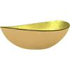 vidaXL Lavandino in Vetro Temperato 54,5x35x15,5 cm Oro