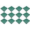 Acan Tradineur - Confezione da 12 piastrelle per esterni, in plastica, per piscina, terrazze, giardino, smontabile e antiscivolo, 30 x 30 cm, colore: verde