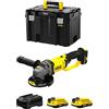 JG todotaladros Smerigliatrice Angolare STANLEY FatMax SFMCG400D2T (2 Batterie 2,0 Ah + Caricabatteria + TSTAK VI)