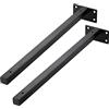 pingping1991 Staffe per Mensole Galleggianti,Supporto a Parete Scaffale in Acciaio Inox Scaffali Galleggianti Nascosti Reggi Mensola,Per Casa Bagno Soggiorno Cucina,2 Pezzi(Color:Black,Size:500mm/20in)