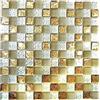 conwire Piastrelle a mosaico, traslucide, champagne, in vetro, per parete, bagno, doccia, cucina, specchio, rivestimento, pareti di bagno, piastrelle per mosaico