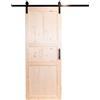 Kimono Casa - Porta Abete Grezzo Scorrevole Esterno Muro - 210 x 70 - Reversibile - Kit Carrello e Maniglia Incluso