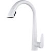 ZPSPZ Rubinetto Cucina con Doccetta Estraibile Miscelatore Cucina Miscelatore Lavabo Multifunzione In Ottone Girevole A Scomparsa-Bianco