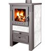 Generico Stufa a legna modello BIO LEGNA NOVA CON RIVESTIMENTO IN CERAMICA (BIANCO)