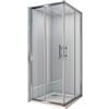 IMPALLI è casa IMPALLI Box Doccia Angolare H190 Cm Ante Scorrevoli Estensibile 68-69,5 Cm 88-89,5 Cm Cabina Doccia Reversibile In Cristallo Temperato 6 Mm Profili Alluminio Cromo Lucido (TRASPARENTE 70X90)