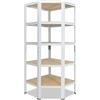 shelfplaza® 180x60x30cm HOME scaffale angolare metallo carichi pesanti bianco 5 ripiani/Scaffale metallo 175kg capacità carico/Mensola scaffale angolare/Scaffali in metallo per garage