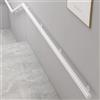 HaDise Corrimano Scale Corrimano Per Scale In Legno Per Interni Bianco, Corrimano Per Scale Moderni Antiscivolo Con Staffa In Metallo, Parete Casa Corridoio Loft Ringhiere Maniglioni Di Sicurezza, 3 4 5 6 7