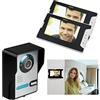 SENDERPICK Videocitofono TFT Videocitofono System Intercom con 1 fotocamera a 2 monitor, visione notturna, citofono, campanello