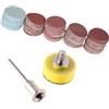 NIYANGLE 100 Pezzi1 Kit Platorello Per Abrasivi Tampone Per Lucidare Il Trapano Kit Platorello Abrasivi Piastra Di Supporto Per Levigatura Carta Vetrata Con Retro Adesivo