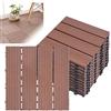 Froadp WPC Pavimenti di Legno per Esterno, 30x30cm Tavole di Terrazza, Pavimentazione Impermeabile con Sistema di Drenaggio e Click, Piastrelle Antiscivolo per Balconi Giardino (2㎡, Marrone)