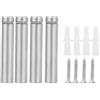 Kuuleyn Telaio flottante, supporto in vetro, 4 pezzi in acciaio inossidabile 12 * 60/12 * 80mm Supporto per distanziatore in vetro cavo per pubblicità chiodo(12 * 80 mm)