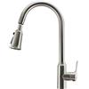 Shurity 325 Rubinetto da cucina con Doccetta estraibile 3 vie in Acciaio Inox 3/8" Nickel Spazzolato