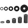 Enkotrade, 25 pezzi distanziatori per M8 | 20 x 8,4 x 25 mm | Distanziatori rotondi in plastica rondelle distanziatori boccole filettate