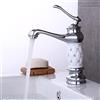 HauTour Rubinetto in ottone anticato, per bagno, miscelatore monocomando per lavabo, per bagno, stile vintage