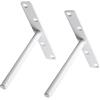 FEEIMOL 2 Pezzi Supporto per Mensole Galleggiante Nascosto Staffe per Mensole Forma di T Reggimensola Invisibile Staffa Mensola Parete Montato per Legno Mobili Casa Bianco 150mm