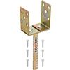 KOTARBAU® Supporto per pali 0-125 mm Staffa Regolabile per Pali per Recinzioni Legno Ancoraggio Pali Staffe a U Fissaggio Pali Legno Staffe per Travi in Legno Dorata Zincata