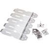 MroMax Hasp - Lucchetto a graffetta, lunghezza 137 mm, in acciaio inox, per mobili in acciaio inox, colore argento, 5 pezzi