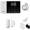 HUXGO® HXA005 Antifurto casa wireless WiFi + GSM 4G con Sirena | Kit allarme casa senza fili con 1x sensori di movimento, 1x sensori di allarme per finestre/porte | Per Casa, Ufficio