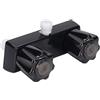 OUCRIY Valvola Miscelatrice Doccia Deviatore Valvola Rubinetto Doccia con Rotella a 2 Manopole per (Manopola nera con base nera)