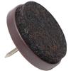 Adsamm® / 16 x feltrini con chiodo / marrone / Ø 28 mm / tondi / scivoli in plastica con chiodo e base in feltro / piedini protettivi per mobili Adsamm® Quality