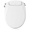 Brondell Sedile WC bidet non elettrico, adatto per WC rotondi, bianco, sistema a doppio ugello, temperatura dell'acqua ambiente, bidet di facile installazione