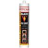VITCAS Cemento refrattario nero da 310 ml, eccellente adesione, resistente al fuoco fino a 1250 °C, per rattoppare e riparare camini, stufe, caldaie