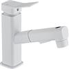 XDSMB Rubinetto Bagno con Doccetta Estraibile Miscelatore Lavabo Bagno 3 Vie Rubinetto Lavandino Bagno Monocomando,Bianco