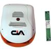 CIA Sirena allarme da esterno con flash LED - Sistema di sicurezza con avvisi - allarme antifurto - autoalimentata - 12V