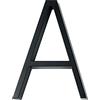 elpruperif 3D Galleggiante Casa Placca Numeri 0-9 Grande Formato Segno Lettera ABC Alfabeto Simbolo Nero Lega Zinco 125mm Metallo per Porta Esterna Hotel Strada Indirizzo Casella Posta Piastra Cifre (A)