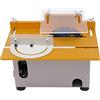 Royyalpa 300 W Mini sega circolare da tavolo per lavorazione del legno, Tabella di precisione regolabile, troncatrice in acciaio 9000 Giri/min
