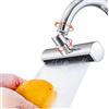 AntDau71® - Rubinetto con rotazione a 360°, multifunzione, antischizzo, universale, per bagno e cucina - CW900