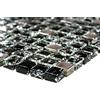 Mosaik-Netzwerk mosaico piastrelle di rete Crystal Mix Nero/Argento Mosaico di vetro traslucido trasparente 3d quadrati