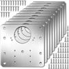 MYAYD Piastra di riparazione con cerniera in acciaio inox, 10 pannelli di riparazione con 60 viti, 9 x 9 cm, set di riparazione per mobili, armadi, porte, mobili da cucina