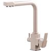 XJTNLB Rubinetto per Osmosi Inversa Avena Miscelatore 3 Vie Cucina Rubinetto Lavello Cucina Doppio Beccuccio Rubinetti da Cucina a 3 Vie