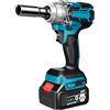 Chensyo Set avvitatore a percussione 18 V con 6 connettori, funzione elettrica senza spazzole, potente e facile da trasportare, adatto per la manutenzione dell'auto e l'uso domestico (senza batteria e