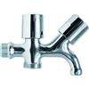 Comisa RUBINETTO DUPLEX LAVATRICE 1/2 DOPPIO USO CROMATO CROMO maniglia zama