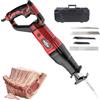 ZJGFCB Segaossa, Sega Elettrica Da Macellaio 1050 W, Sega Ossa Commerciale Domestica Macellaio Per Tagliare Carne Congelata, Ossa, Il Corpo Della Macchina Può Ruotare Di 180°, 6 Velocità(Color:rosso)